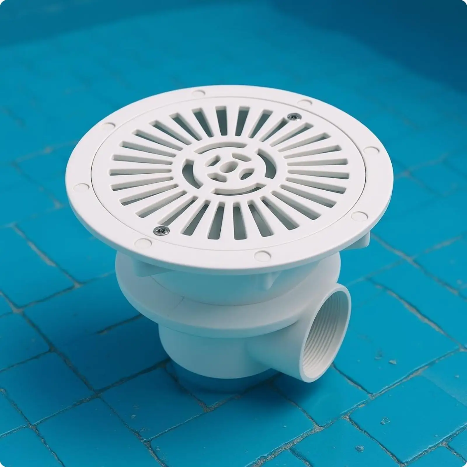 Floor Drain for Swimming Pool with Threaded Inlet Plastic Pool Fitting Part for Pool Covers and Liner