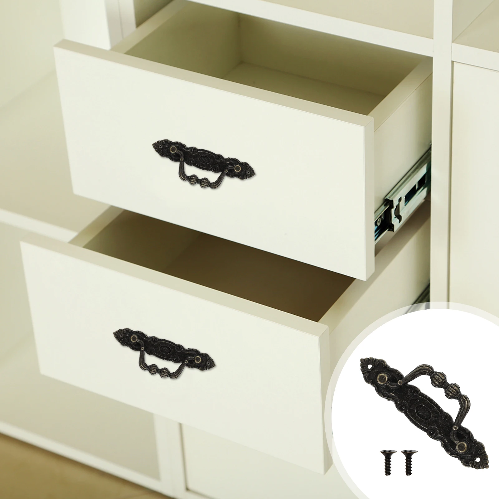 

6 шт. ручки из цинкового сплава, ручки для ящиков, винтажный шкаф, мебельная фурнитура, европейский стиль, домашний декор