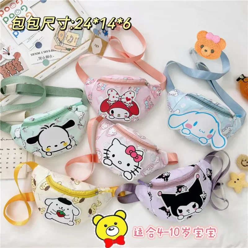 Sanrio saco bonito do mensageiro dos desenhos animados para o miúdo, leve melody único saco de ombro, novo saco de múmia M infantil