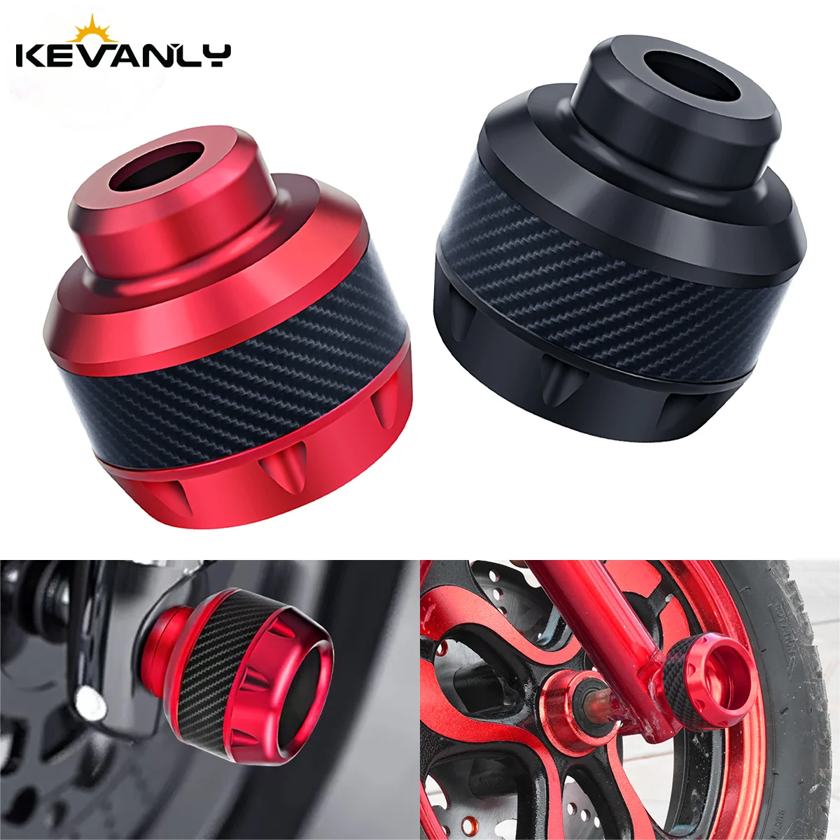 2PCS Motorcycle E-Bike Electric Scooter Aluminum Alloy Crash Protector Slider Cups Anti Crash Protector Motorbike Decoration