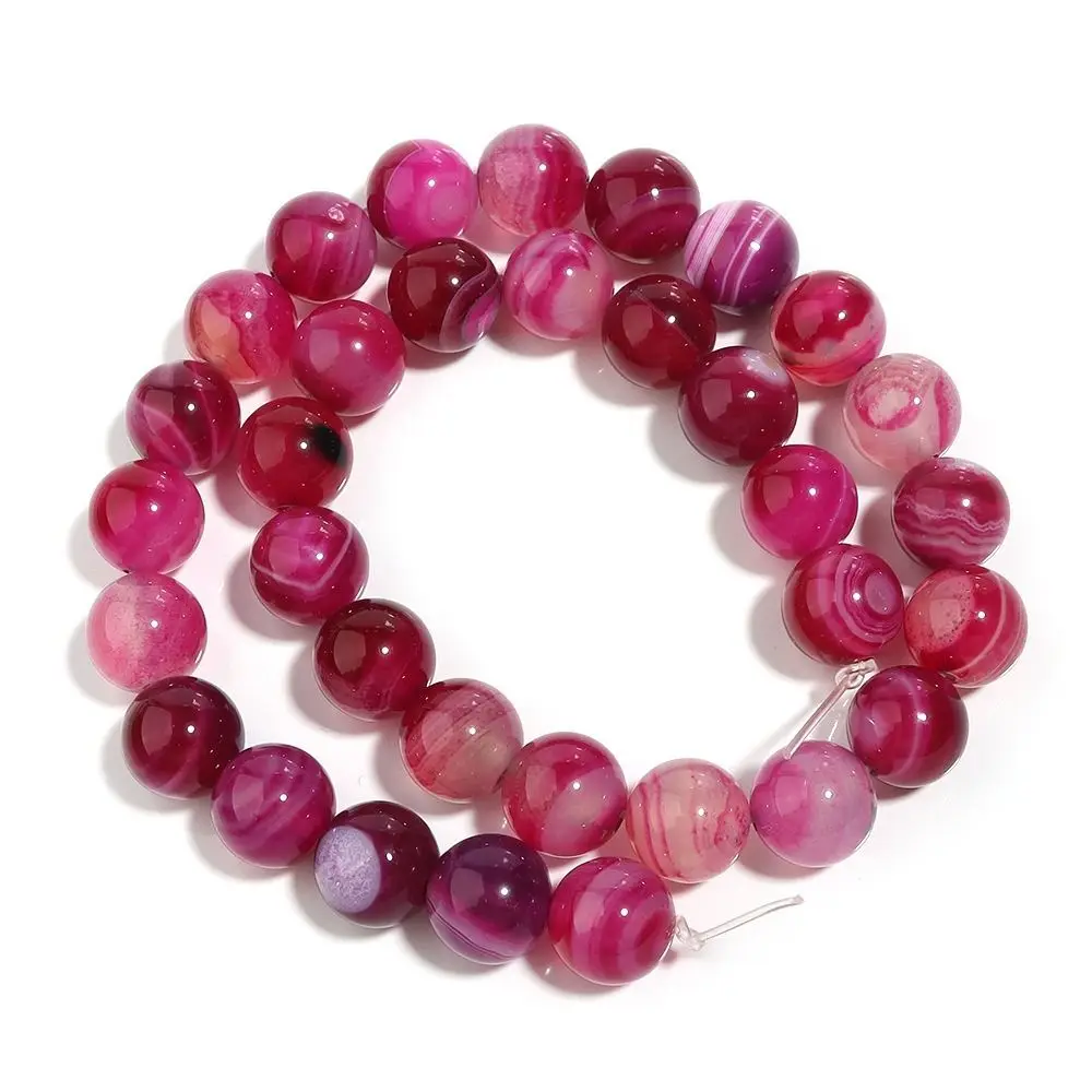 New 4/6/8/10/12mm 1 Strand Agate Beads Smooth Surface Creative Loose Beads High Polish Decorative Round Beads Jewelry Making