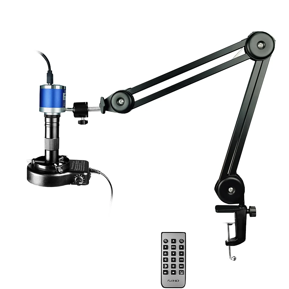 مجهر تكبير 150X أحادي العين 4K 48MP كاميرا من النوع C مخرج 3840X2160 دقة تخزين بطاقة TF دعم لإصلاح اللوحة الأم