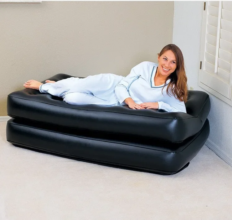 5 in 1 folding bed inflatable sofa bed PVC inflatable multi-purpose folding sofa bed Nap leisure sofa