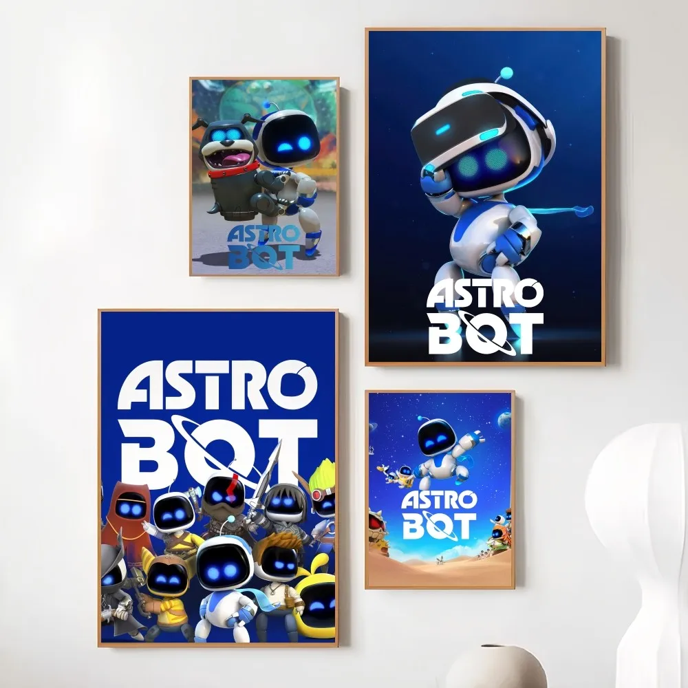 Game A-Astro B-Bot Cute Poster Prints Wall Painting Bedroom Living Room Decoration Office Small