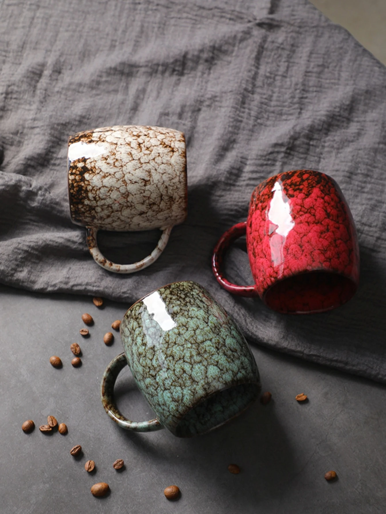 1 X 400ml European Vintage Mug Personal Office Mug Milk Mug Kiln-Changing Glaze Coffee Mug Gift Water Mug