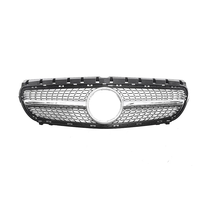 For 15-19 Mercedes-Benz B-class W246 modified diamond grille  Front Racing Grille Grill Mask Cover Trims Front Hood Grills