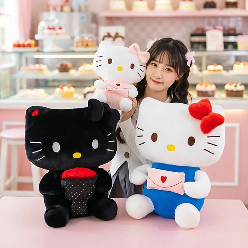 

30/40/60cm Hello Kitty Envelope Plush Doll Sanrio Plushies Cartoon Peluche Hug Pillow Kawaii Stuffed Toy Room Ornaments Gift