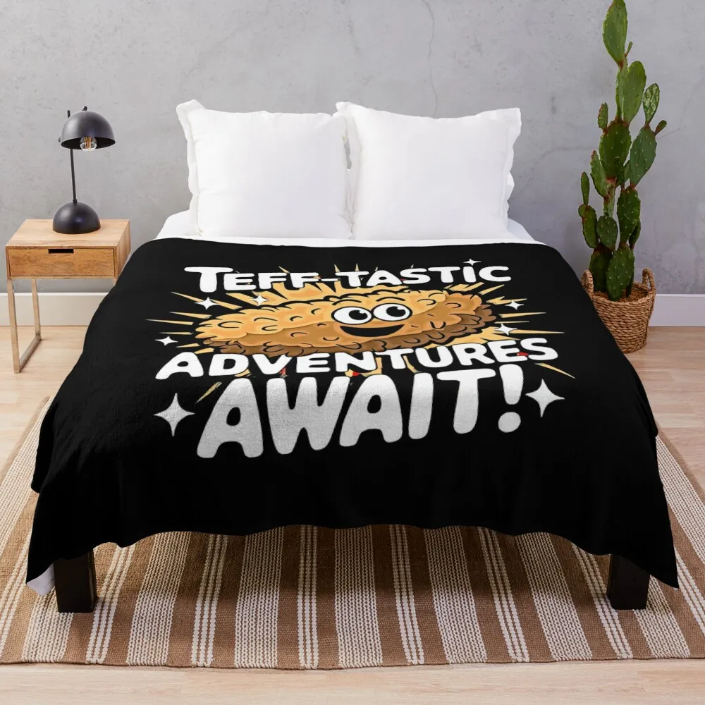 

Teff-tastic Adventures Await Cartoon Throw Blanket Extra Large Throw cosplay anime Kid'S Blankets