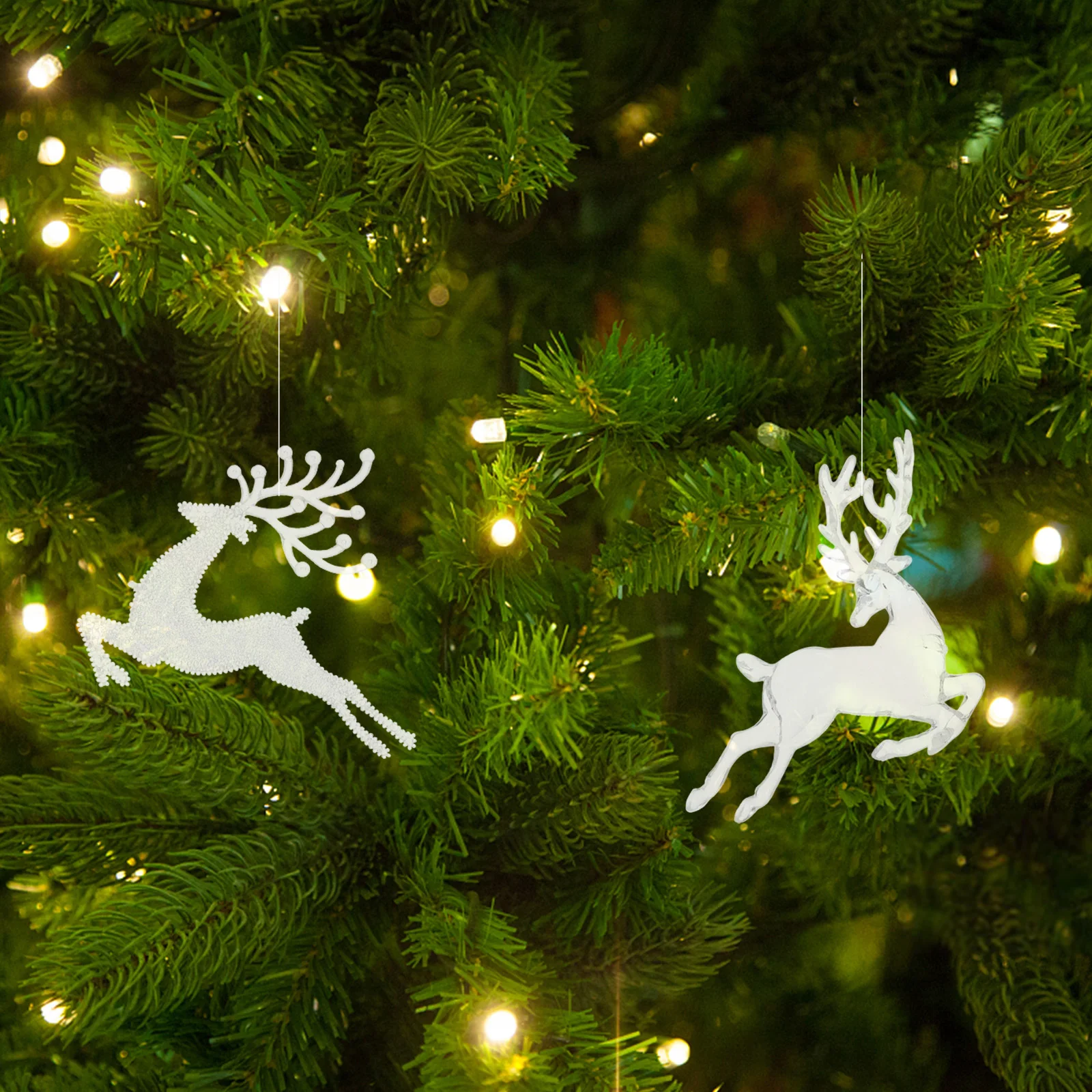 3 قطعة الأيائل عيد الميلاد ديكور عيد الميلاد زينة زخرفية قلادة لقضاء عطلة حفلة المنزل شجرة جو احتفالي قابلة لإعادة الاستخدام العرض