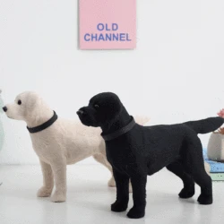 Mini Labrador Simulation Dog Model Toy Puppy Doll Figure Home Decoration Coffee Table Indoor Floor Animal