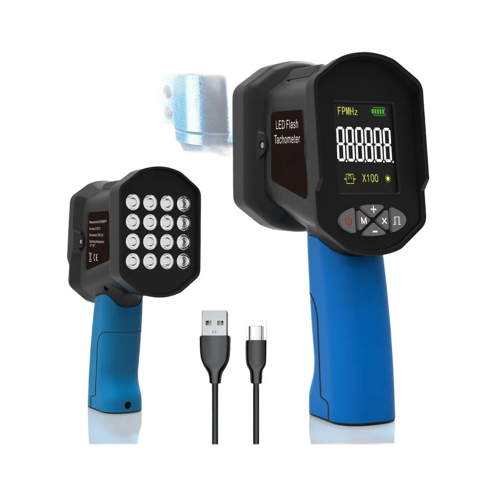 8000B Digital for stroboscope Tachometer for Accurate RPM Measurement in Harsh Lighting Conditions and Wide Temperature Range