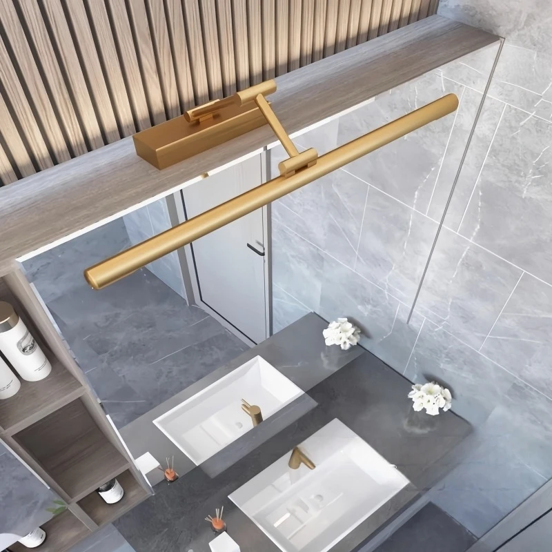 Foldable LED Bathroom Wall Lamp Gold Telescopic Arm Mirror Front Sconce Bedroom Vanity Cabinet Mount Picture Wall Lights Fixture