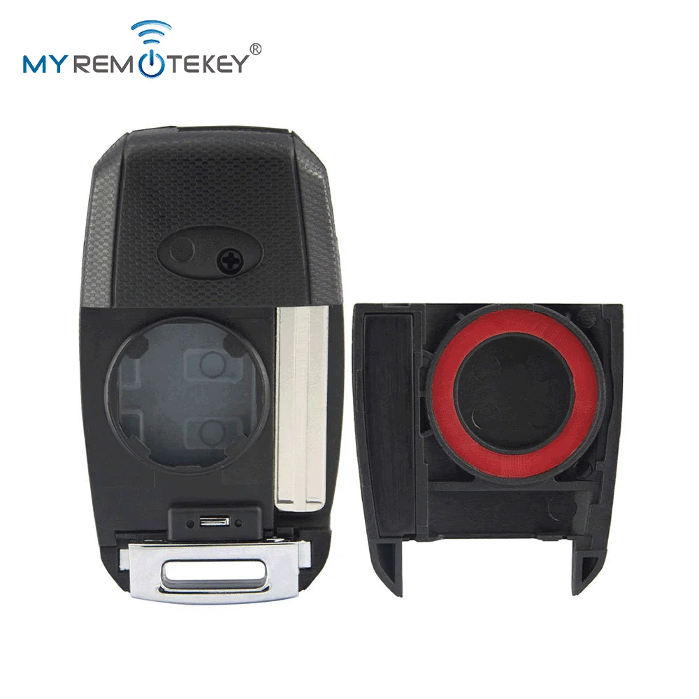 REMTEKEY FCC NYODD4TX1306 Flip key shell 4 button for 2014 2015 Kia Optima PN 95430-2T560 / 95430-2T550