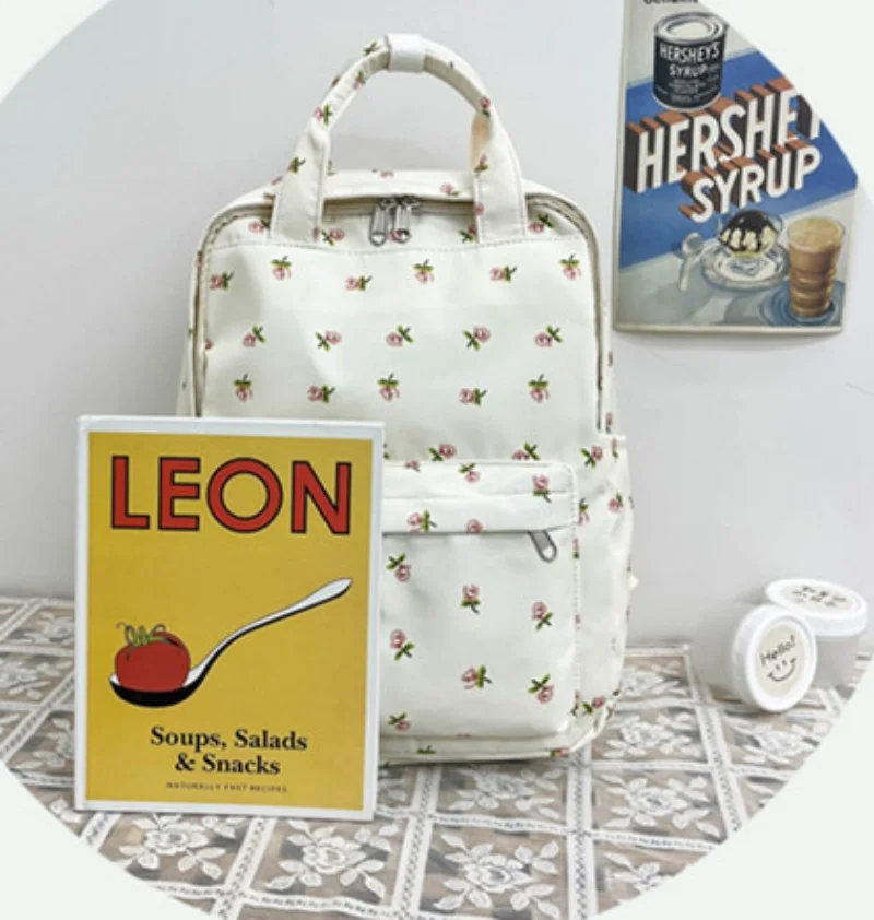 Personalized Literature and Art Small Fragmented Flower Girl Student School Bag Japanese Academy Style Versatile Backpack