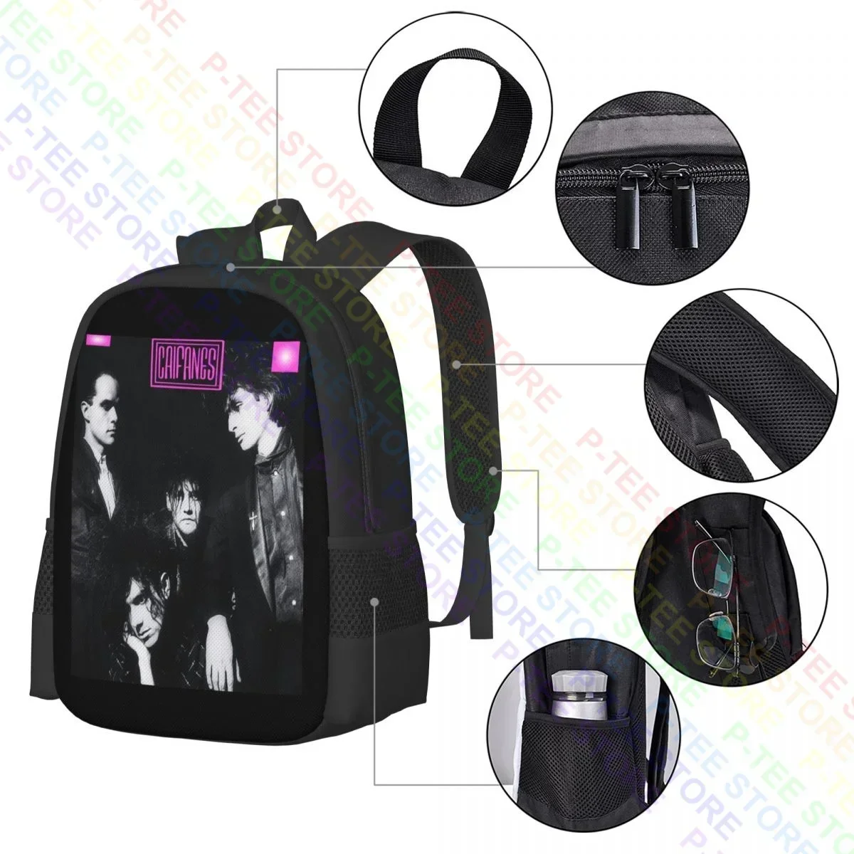 Caifanes Rock Jaguares El Tri Mexico Soda Stereo FobiaBackpack 大容量シューズバッグ ショッピングバッグ