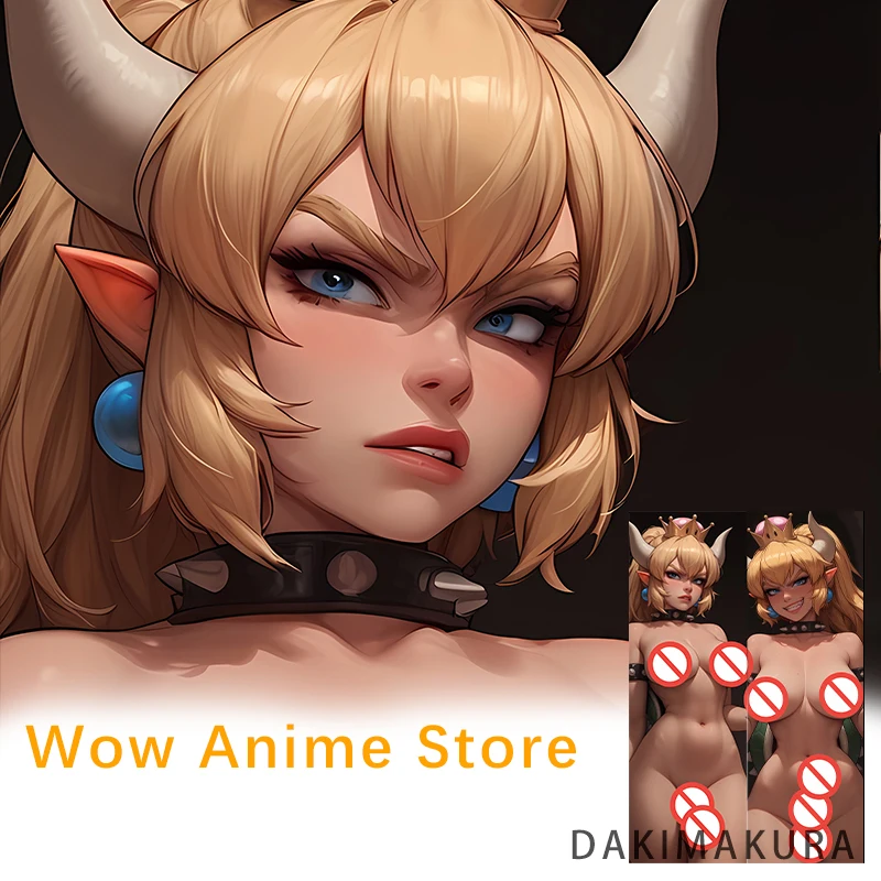 Bowsette Futa Dakimakura Furry 2WAY وسادة حالة العناق.. أنيمي وسادة غطاء الوسادة #3