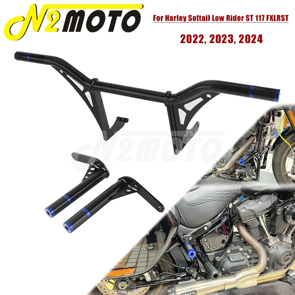 

Для Harley Softail Low Rider ST 117 FXLRST 2022-24 мотоциклетная дорожная защита двигателя, бампер, седельная сумка, защищенный слайдер, аварийная перекладина