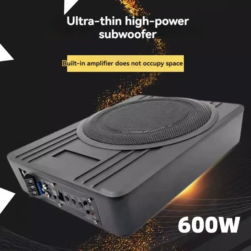 New Car Subwoofer Ultra-thin Overweight Bass Sound Seat Under The Seat Active 10 Inch Subwoofer