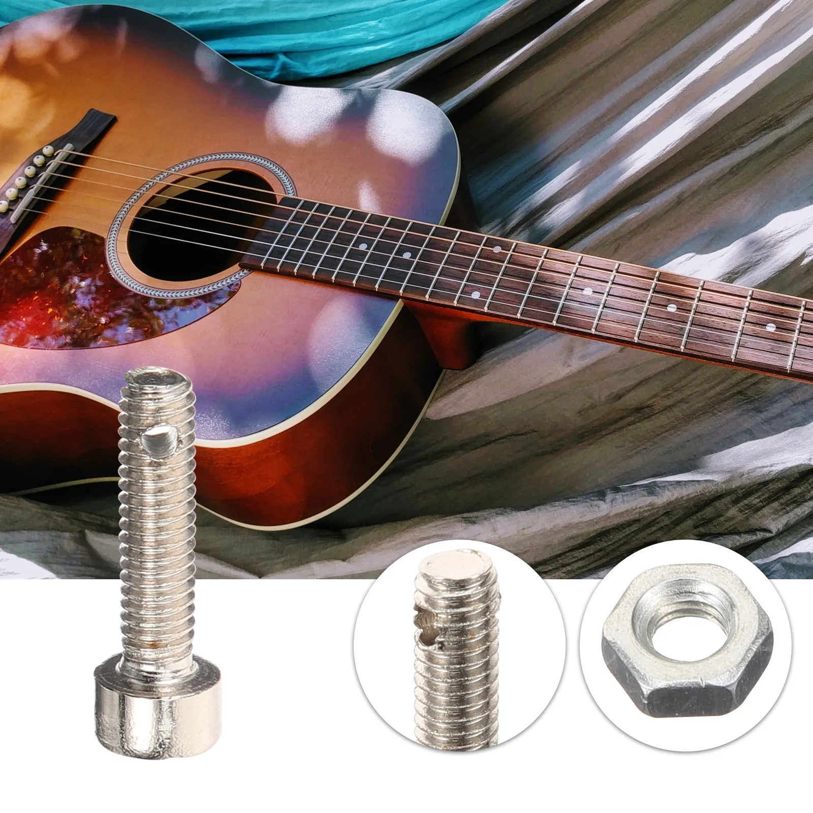 

10pcs Chord Trainer Screw Inner Fingerboard Tool Pocket Accessory Portable Guitar Chord Practice Screw Guitar Practice Neck