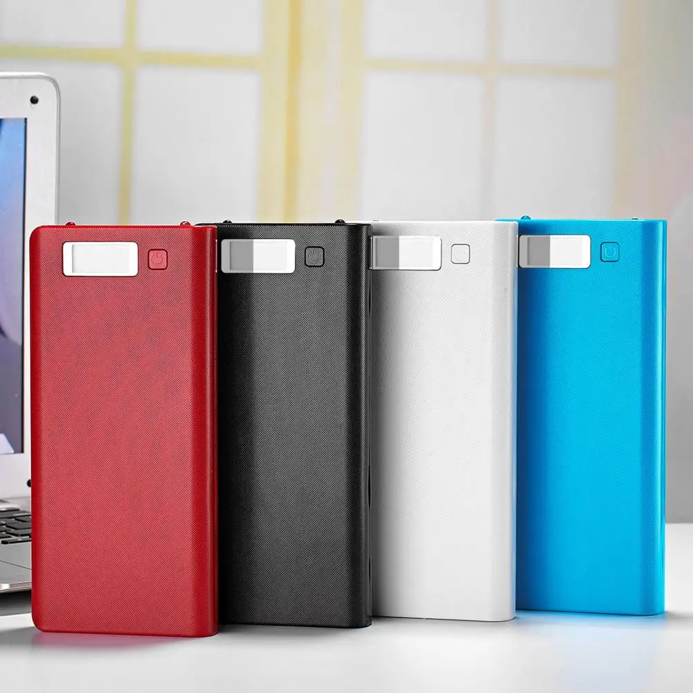 Safe Power Bank Case with Strong Flashlight Battery Charger Box Fireproof 8 X 18650 Battery Charge Storage Box  Fast Charging