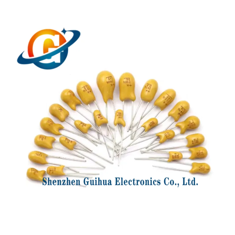 10 pieces of 35V axial tantalum capacitors: 104 0.1UF/0.22/0.33/0.47/1/2.2/3.3/4.7/10/22UF
