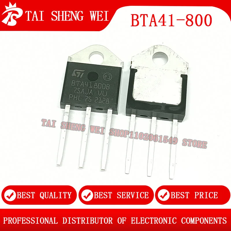 10pcs BTA41-800B TO-3P BTA41800B TO3P BTA41-800 BTA41 Triac Switch 40amp 800V Brand new and original