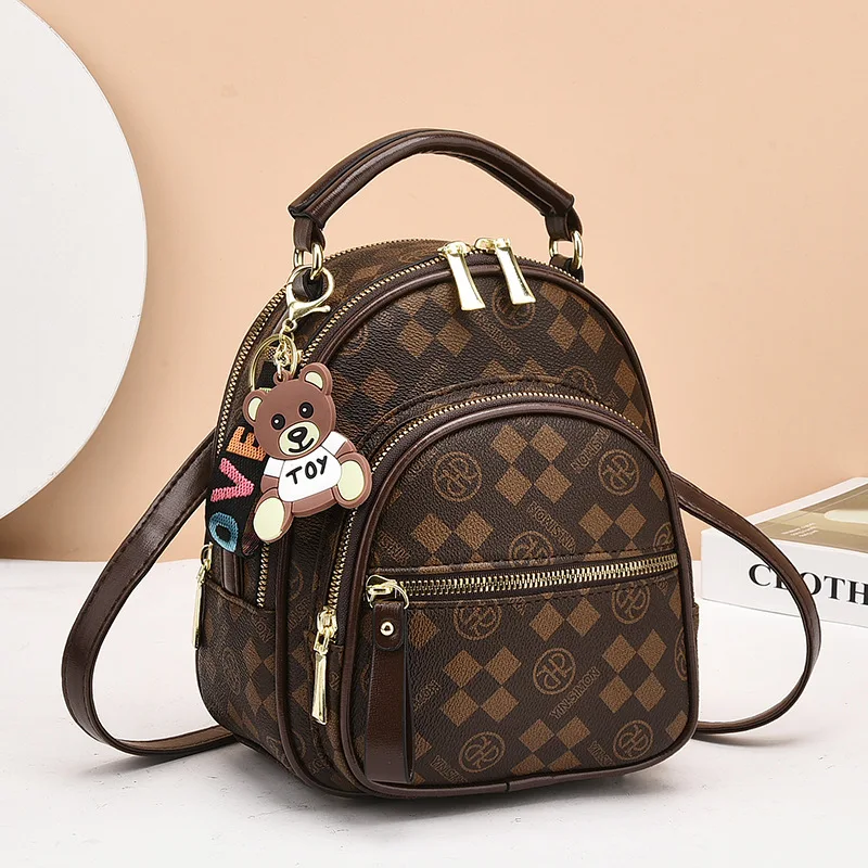 Brand Luxury Backpacks Soft Leather Waterproof Bagpack Preppy Style Young Student Bags Multifunction Mochilas Feminina Sac A Dos image 3