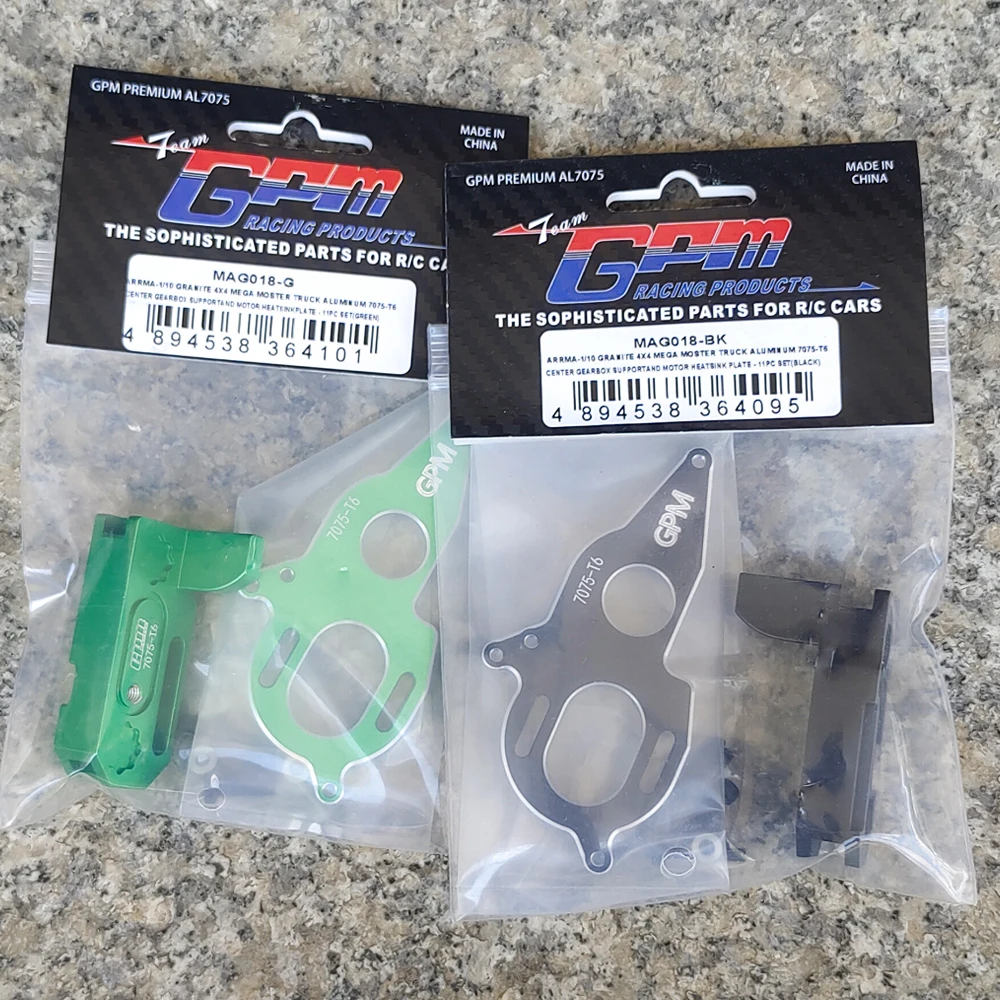 GPM Metal Chassis Spine Block Motor Mount AR320411 AR310874 ARA311106 for ARRMA 1/10 Kraton Outcast Granite Big Rock 3S V2 V3