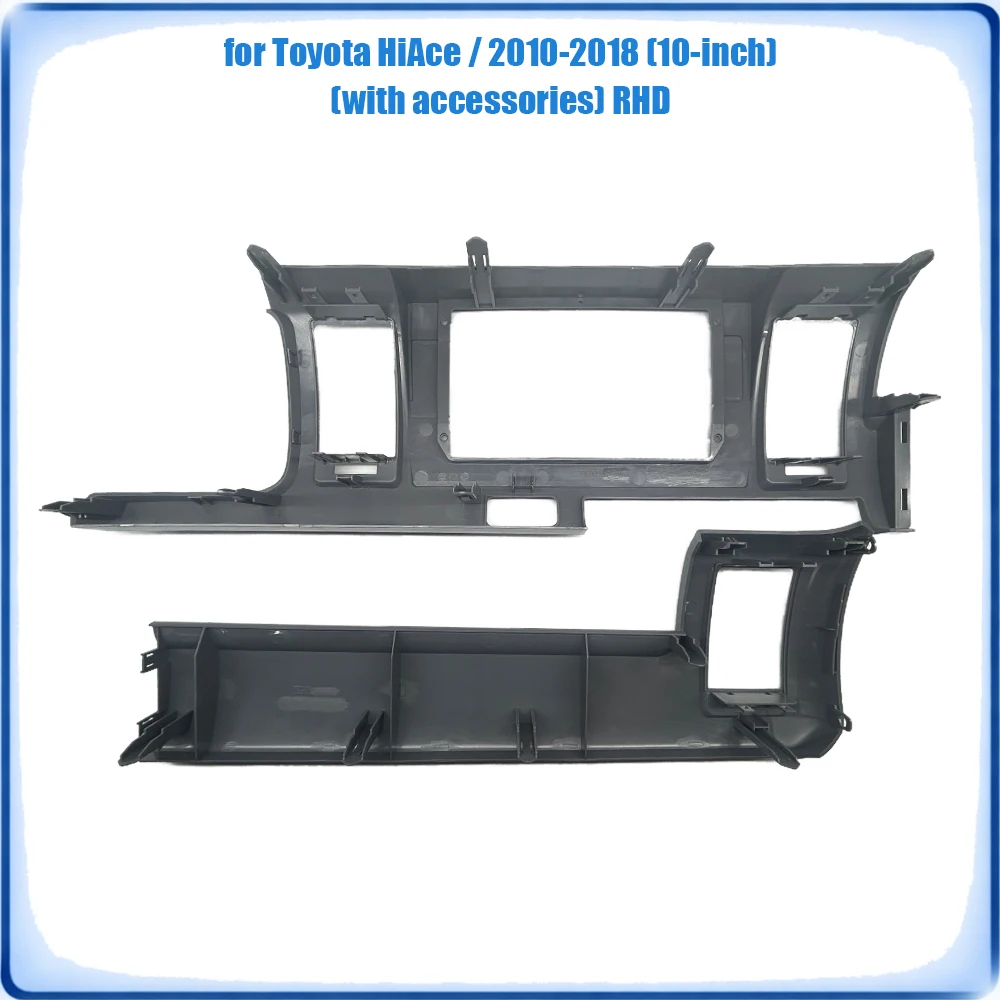 Car Radio Fascia Frame For Toyota HiAce 2010-2018 10 inch RHD Wiring Harness Power Cable Plug & Play No Cutting