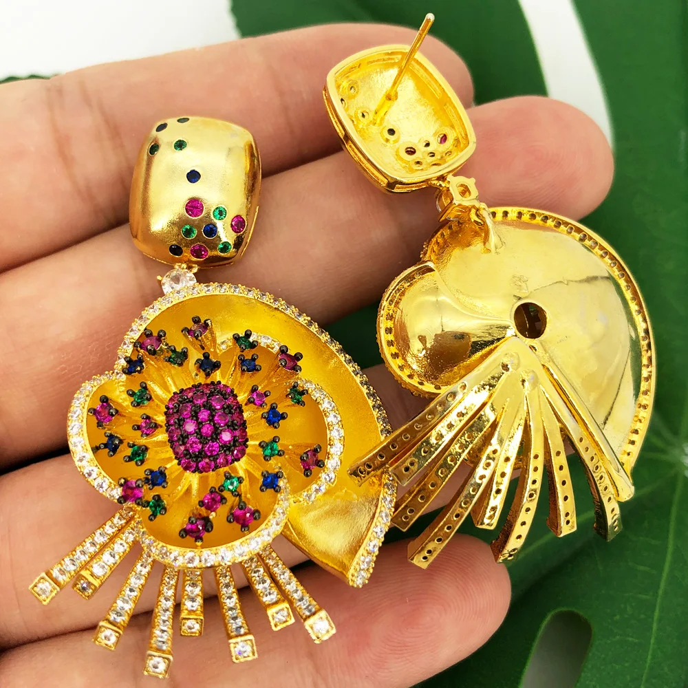 

Missvikki Gorgeous Luxury Multi Pendant Earrings Dangle Women Accessories For Women Wedding Earrings Original Jewelry Gift