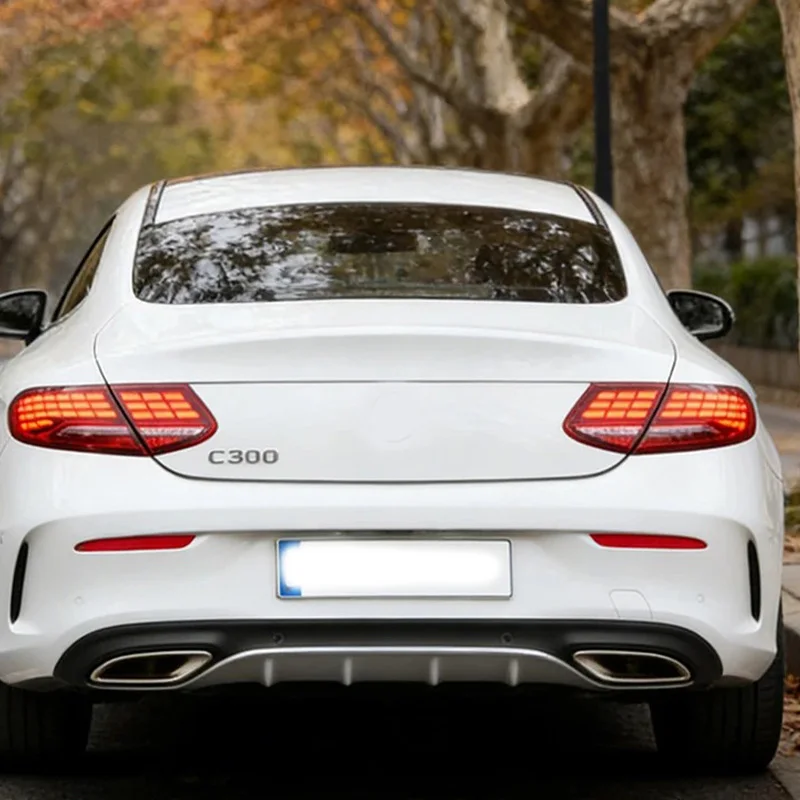 Car LED Taillight Assembly For Benz C-CLASS Coupe C205 C206 2019-2025 Plug and Play Upgrade Dragon Scale Rear Light Accessories