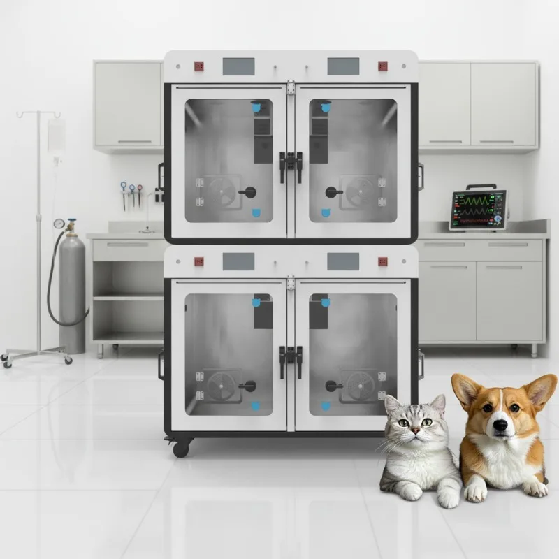 Premium Custom Veterinary Modular Pet Cage Integrating Multi-Function Oxygen Therapy Veterinary ICU Cage