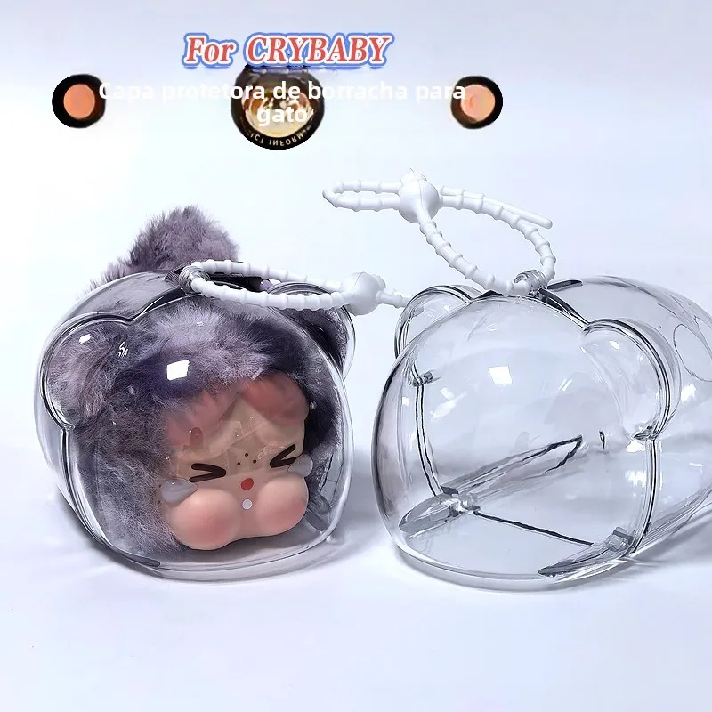 Capa Protetora Transparente de Alta Definição para Boneca Crybaby, Ornamento de Mochila de Vinil, Bolsa de PVC Dura Irregular