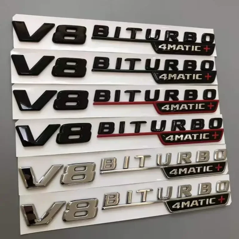 

2Pcs 3D ABS Car Fender Side Badge For Mercedes Benz E63s AMG W213 W212 W205 C63S V8 BITURBO 4MATIC Emblem Stickers Accessories