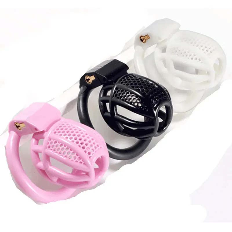 Легкая сетчатая дышащая конструкция SM, клетка для члена целомудрия с 4 кольцами, удерживающая пенис, секс-игрушки для геев