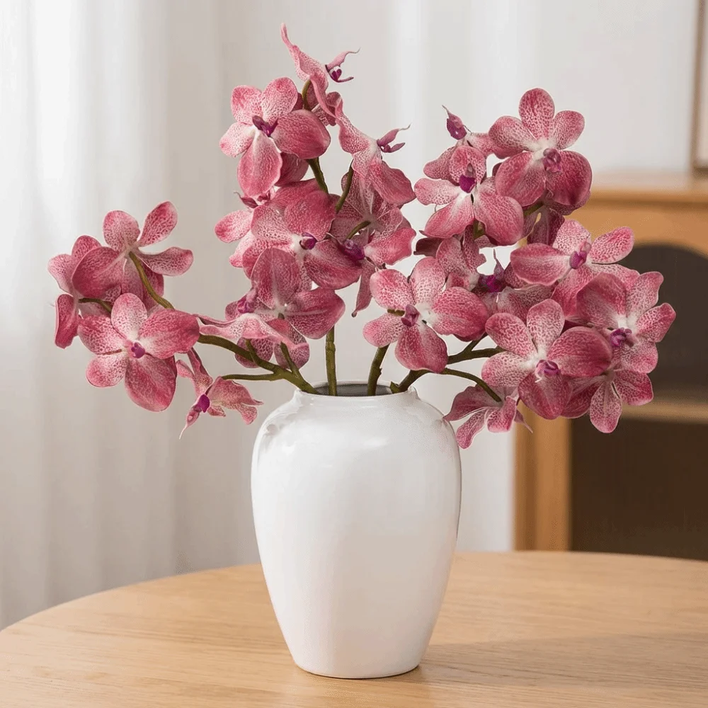7 Heads Artificial Phalaenopsis Orchids Real Touch Decorative Phalaenopsis Branch Handmade Realistic Moth Orchids Teacher's Day