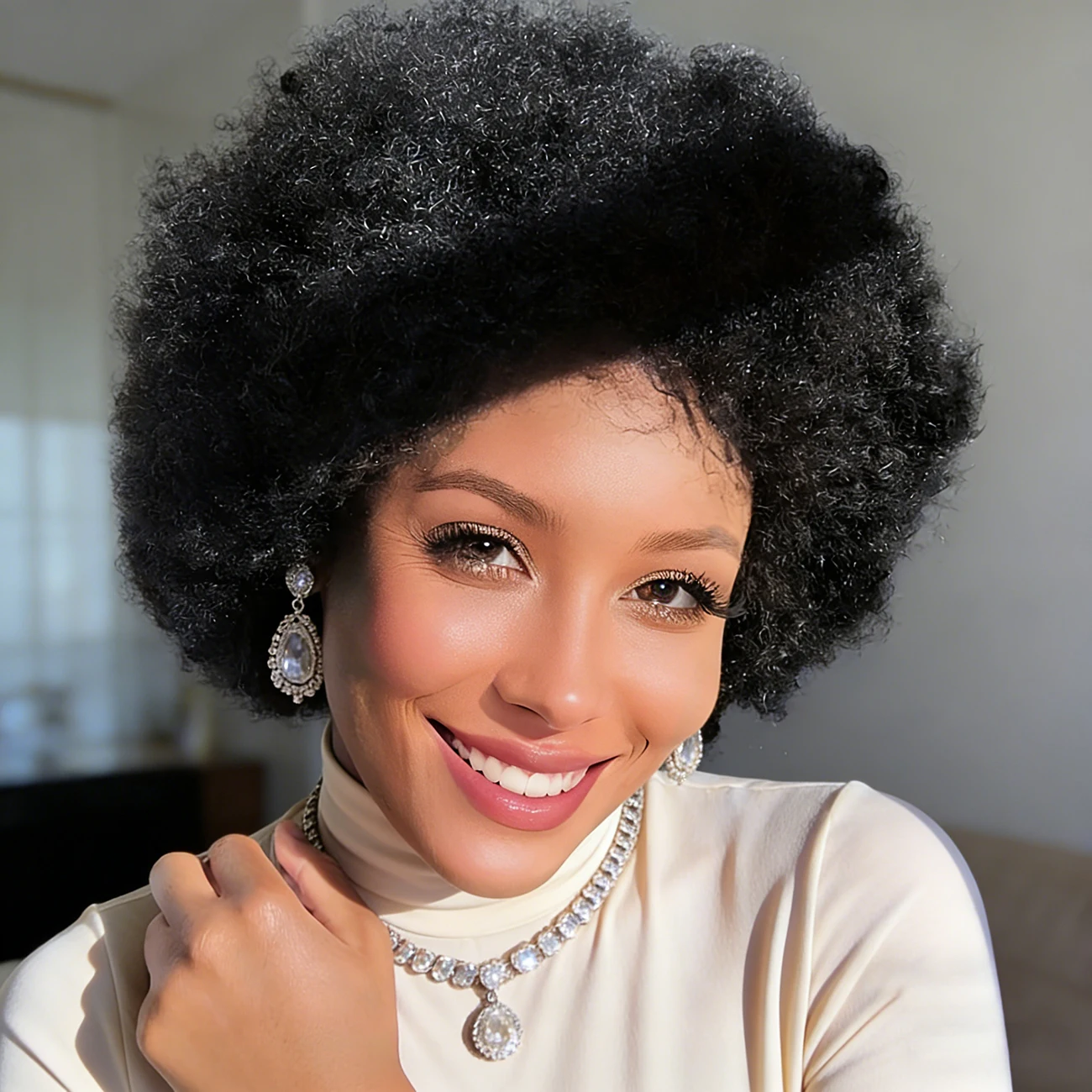 

13x4 Lace Frontal Afro Kinky Curly Pixie Cut Wig Natural Black Brazilian Virgin Human Hair Wigs For Women Daily Party Wear