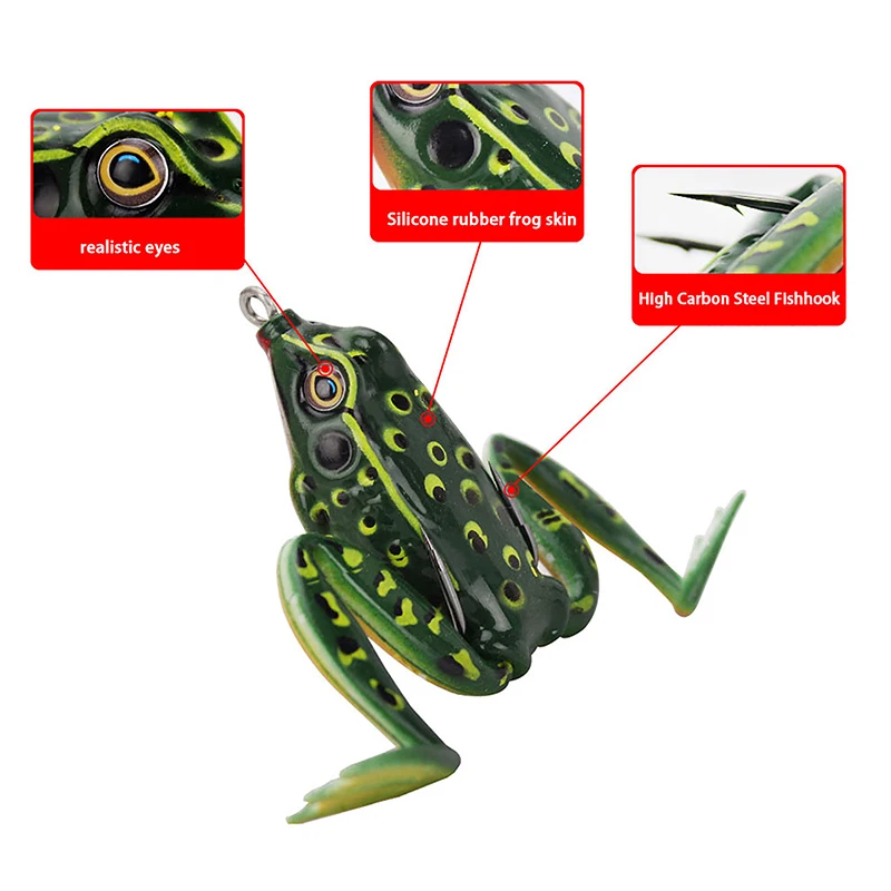 5cm 12g Thunderfrog Road Runner Fishing Lure Frog False Bait Fishing Tackle Fishing Tackle for Blackfish 5 Colours