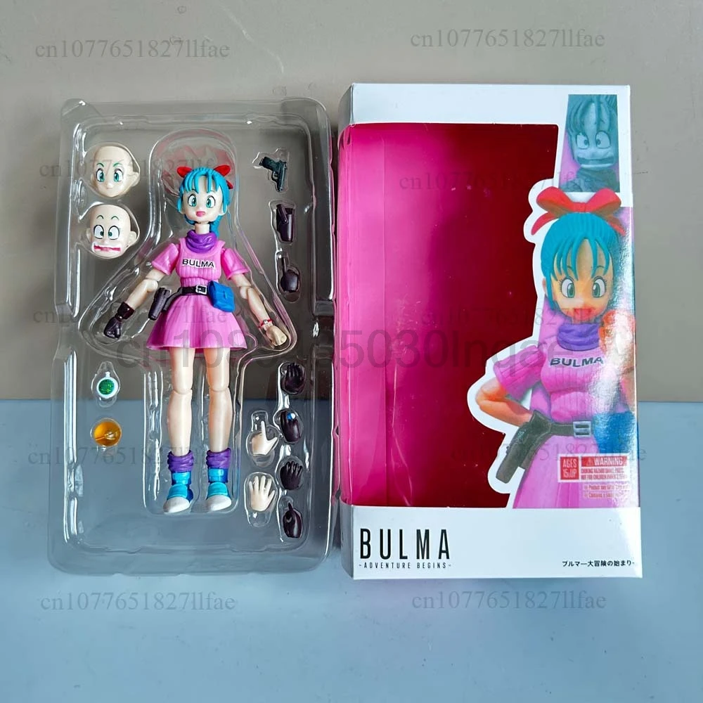 Dragon Ball Z Pink Blue Bulma S.H.Figuarts Bulma Beginn eines tollen Abenteuers Soul Blue Jugendliche Goku Actionfigur Modellspielzeug