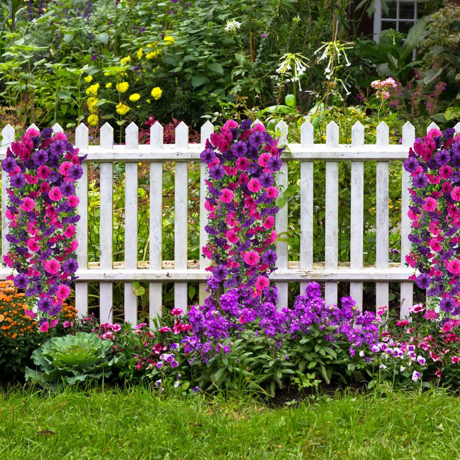 1/2 Peças de Flor Artificial de Glória da Manhã para Decoração de Casamento, Noiva, Casa, Quarto, Festa, Mesa, Festival, Jardim, Arco, Presente DIY
