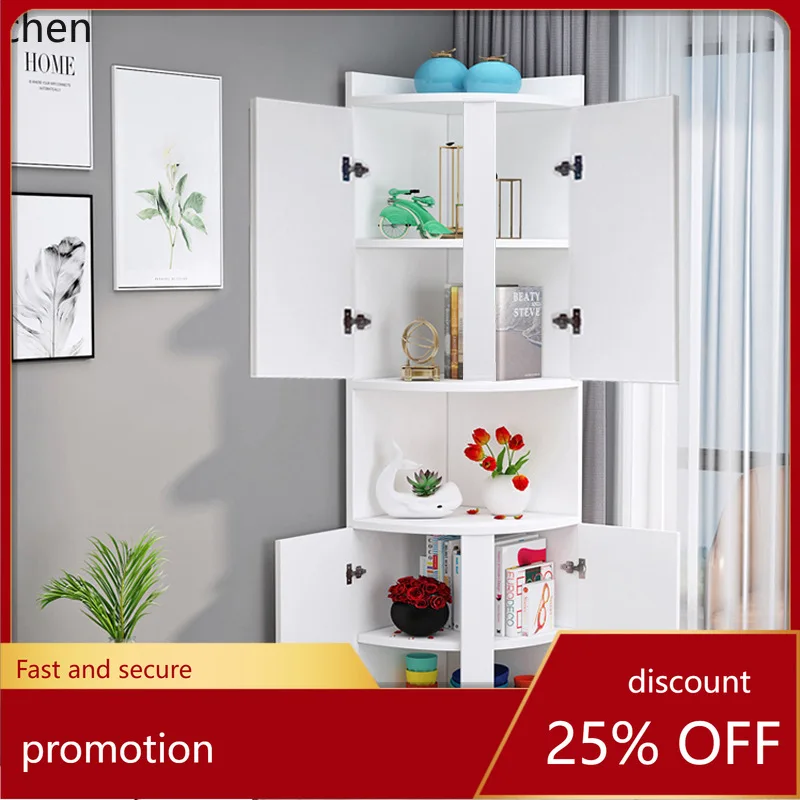 

HXL Corner Shelf Corner Shoe Cabinet Triangle Cabinet Corner Storage Wall Cabinet