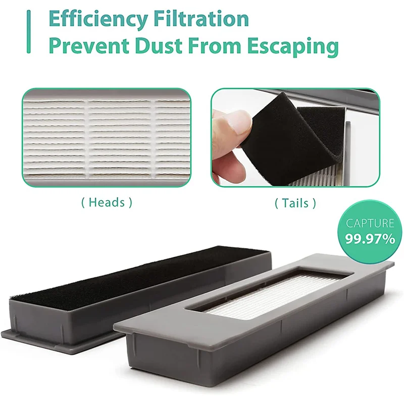 قطع غيار لـ Ecovacs Deebot OZMO T9 T8 T8 Max T8 AIVI T5 & N8 N5 Series جهاز آلي لتنظيف الأتربة الملحقات