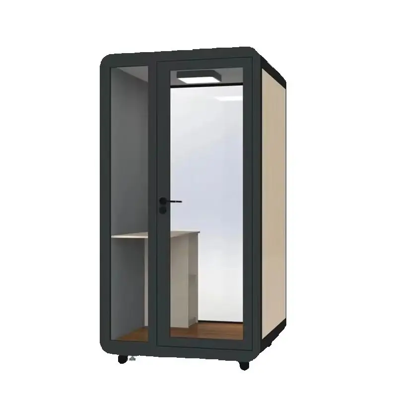 كابينة مكتب محمولة عازلة للصوت، مكتب متنقل، غرفة قراءة عازلة للصوت، مع نظام تهوية، مناسبة للاستخدام الداخلي