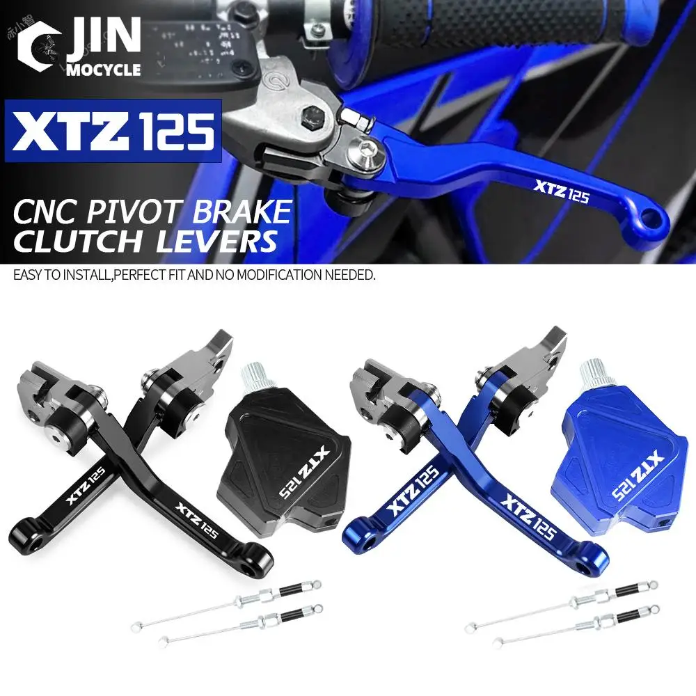 For YAMAHA XTZ125 2003 -2016 2015 2014 Motorcross Accessories CNC Stunt Clutch Lever Easy Pull Cable System Brake Clutch Levers