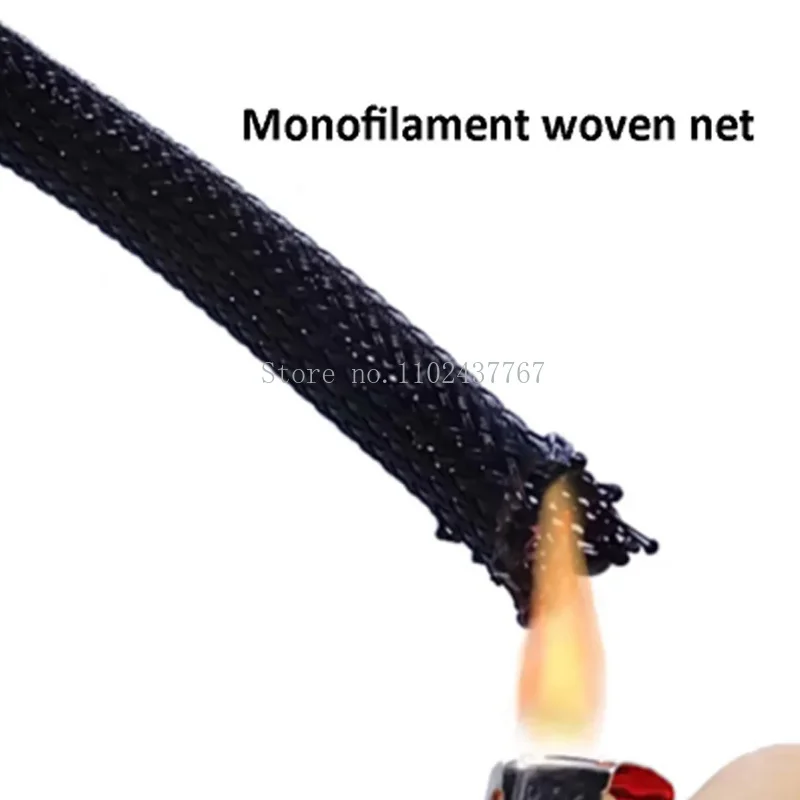 Colorful Monofilament Single Nylon Protective Case PET Expandable Braided Sleeve Insulation USB Data Keyboard Line Sheath 3~10mm