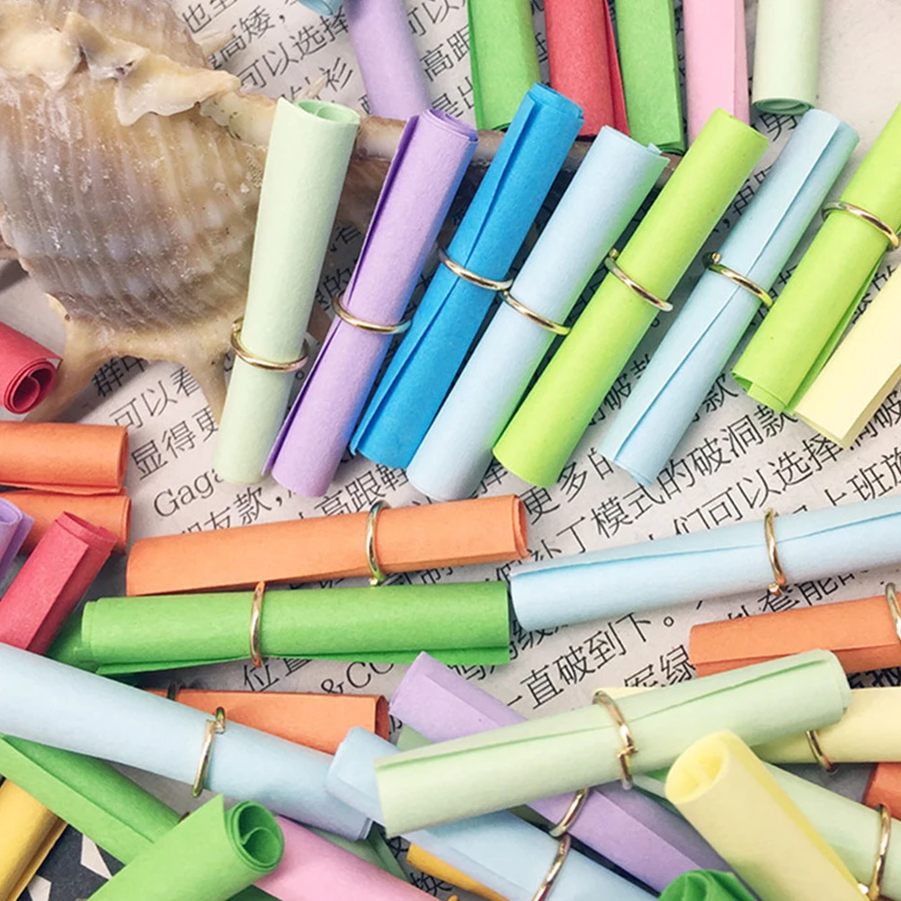 

140pcs Wishing Paper Scrolls Colorful Mini Message Paper Write Roll Wish Letter Scroll Ink Resistant Vintage Party Favor