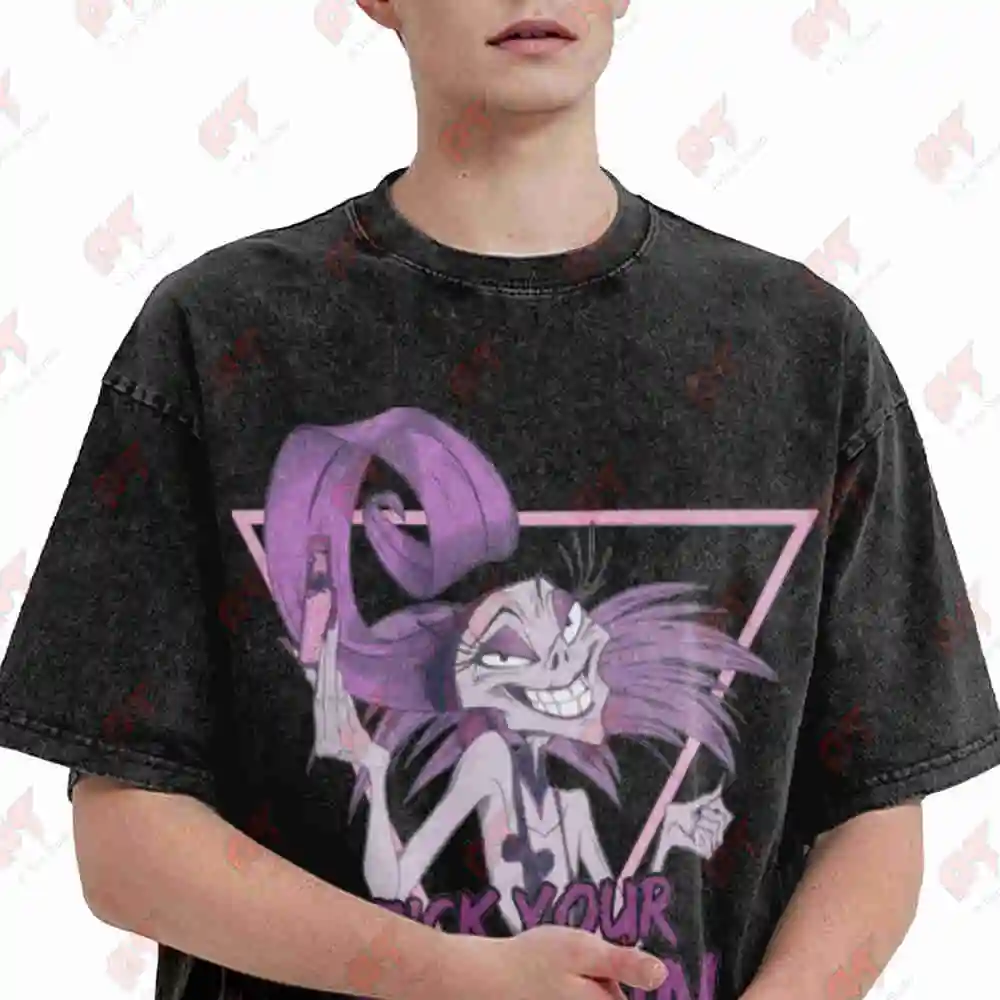Yzma Pick Your  Villains Vintage Washed Tee Pure Cotton T-Shirt