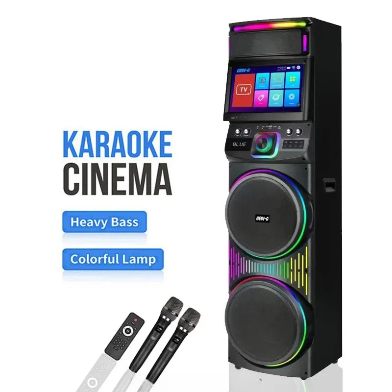 Bluetooth Speaker, Stereo, GD-1417 New Model, Wireless Bluetooth Version, Smart Speaker with Screen,large Dj, Party, Gathering