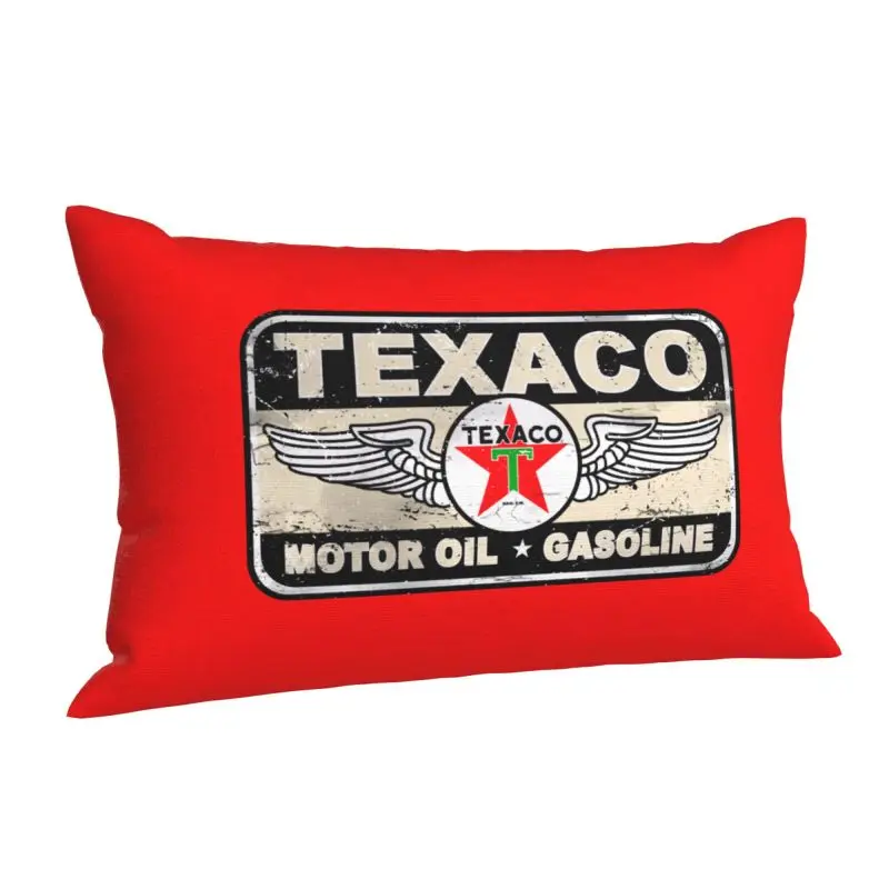 Custom Vintage Texaco Sign Pillow Case 50cmx35cm Home Decoration Salon Rectangle Pillowcase