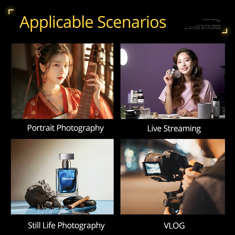 SIDANDE Q120 BI-Color LED Fill Light 144Wh Battery APP-Controlled Spotlight 120W DC Adapter Optical Condenser&Art Beam For Live